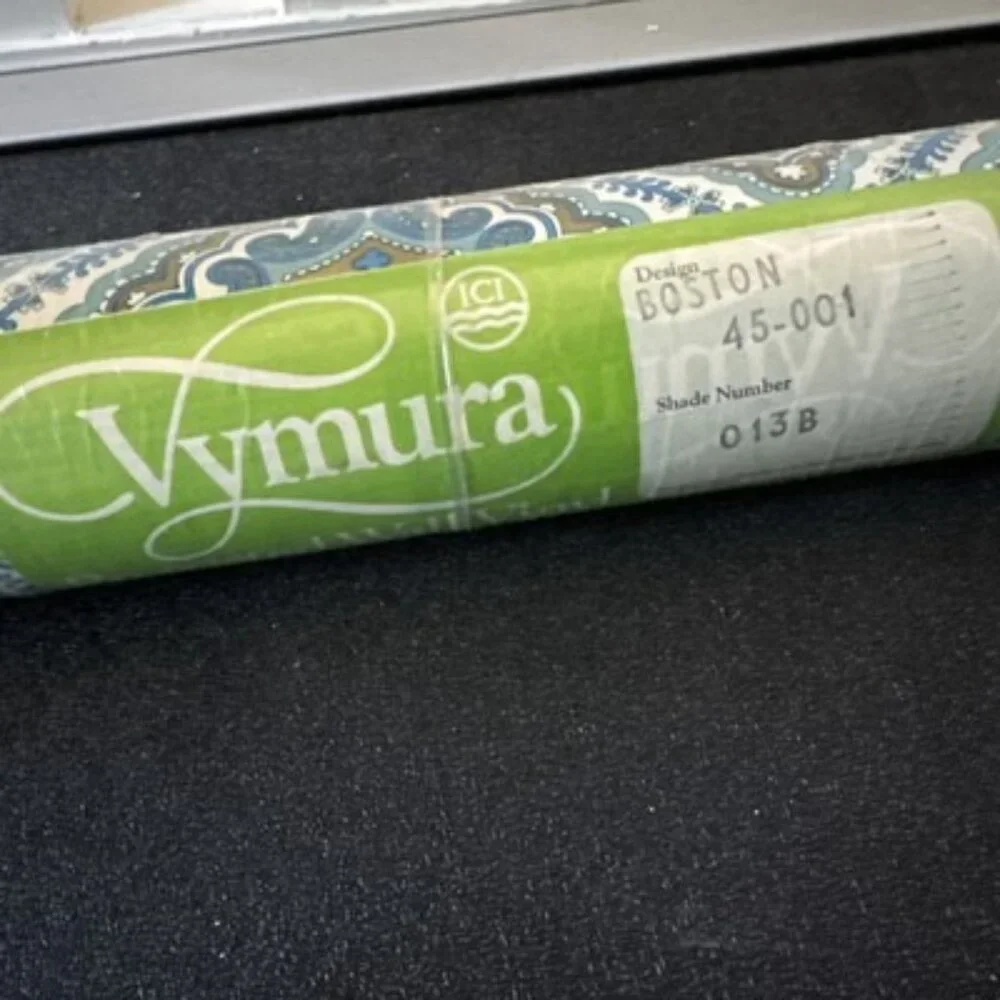 Vymura NEW VINTAGE Prepasted Wall Vinyl 72 SF Boston Blue